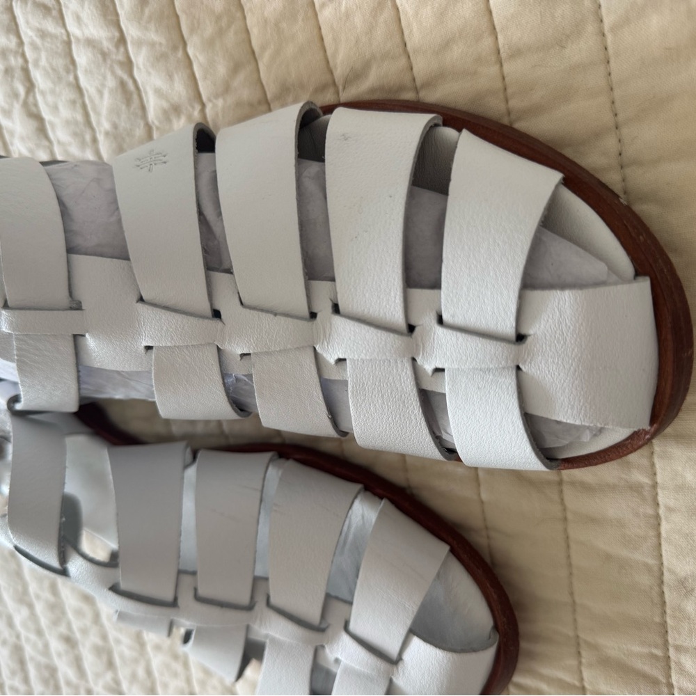 Dragon Diffusion White Leather Sandals - image 2